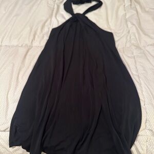 VENUS Black Halter Mini Sundress
